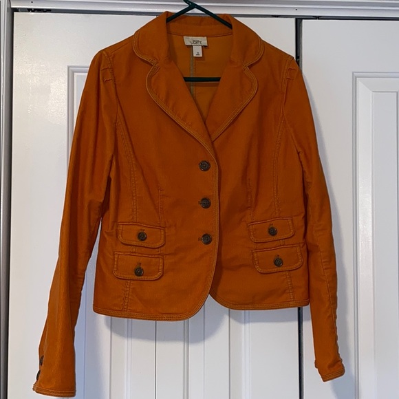 LOFT Jackets & Blazers - 🎉HP🎉LOFT pumpkin corduroy blazer jacket, sz 12